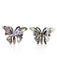 Vintage Silver Colorful Butterfly Punk Earrings