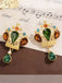 Retro Rehinestone Crown Pearl Earrings