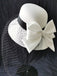 White Bowknot Mesh Solid Hat