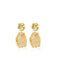 Golden Geometric Irregular Retro Earrings