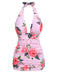 [Pre-sale] [Plus Size] Pink 1930s Roses Halter Belt Swimsuit