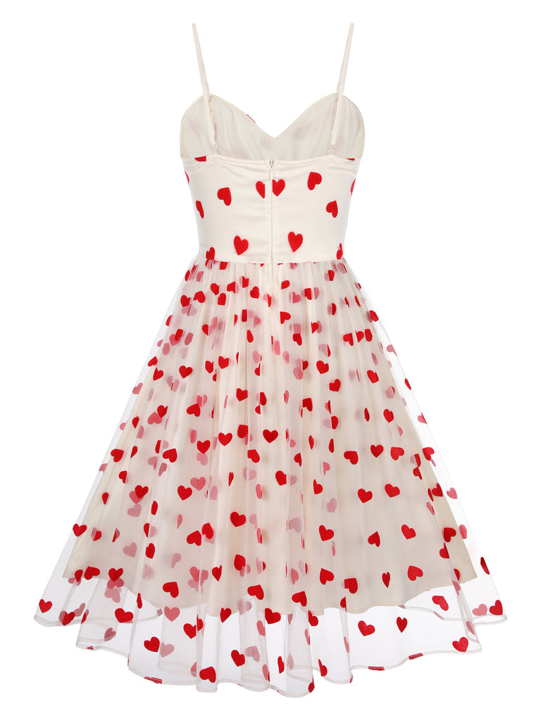 Heart 1950s Mesh Sling Dress