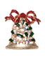 Retro Christmas Bells Rhinestone Brooch