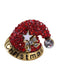 Retro Christmas Hat Rhinestone Brooch