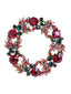 Retro Christmas Wreath Rhinestone Brooch