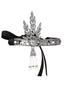 [US Warehouse] Black 1920s Leaf Flapper Headband