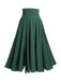 Green 1950s Solid Vintage Skirt