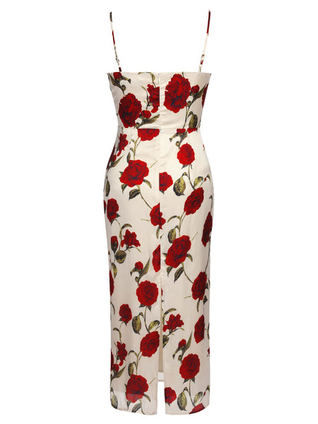 1960s Rose Suspender Pencil Dress – Retro Stage - Chic Vintage Dresses ...