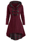 Wine Red 1950s Chenille Horn Button Coat