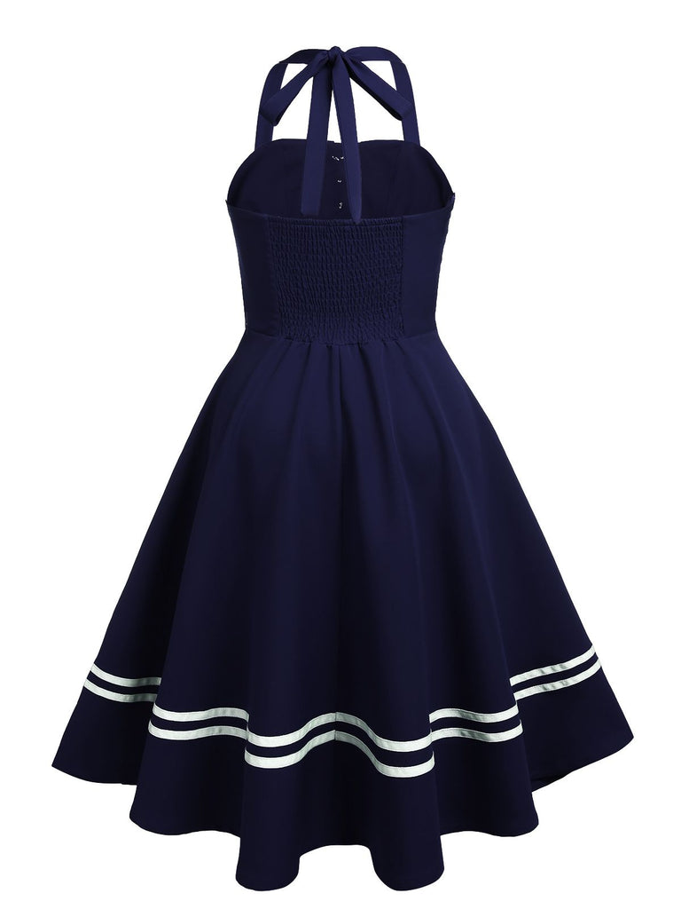 navy swing dresses