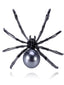 Retro Halloween Spider Pearl Brooch