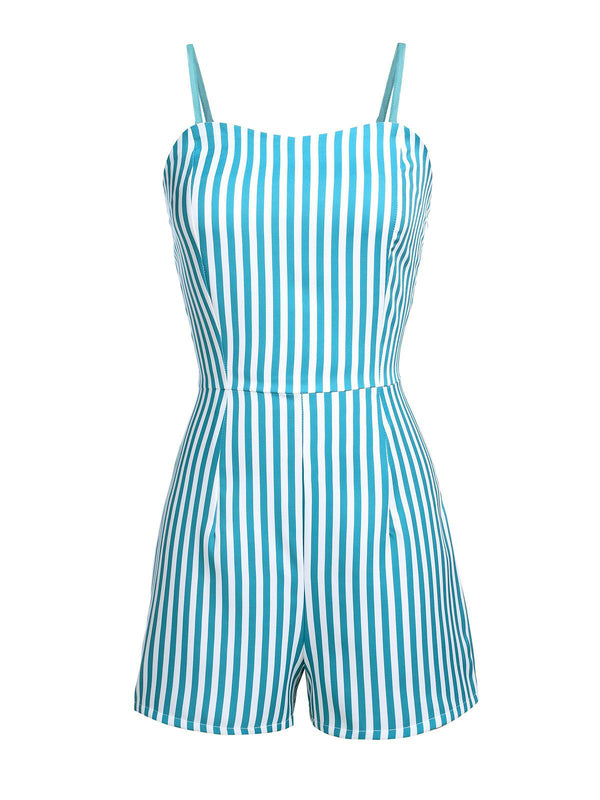 Turquoise 1950s Stripes Romper & Skirt – Retro Stage - Chic Vintage ...