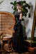 Black 1920s Sequin Maxi Flapper Dress