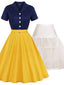 2PCS Snow White 1950s Dress & White Petticoat