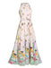 Floral Butterfly Vintage Maxi Dress