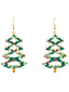 Retro Christmas Tree Alloy Earrings