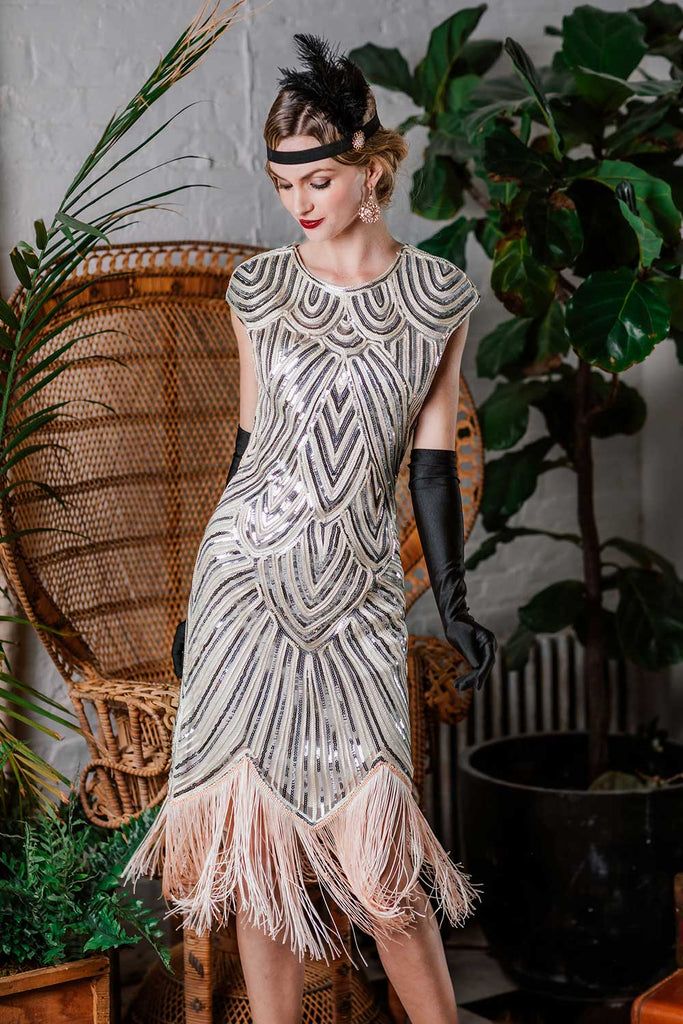 1920s tassel gatsby flapper dress