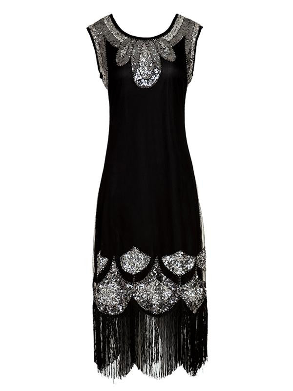 Black 1920s Sequin Flapper Dresses – Retro Stage - Chic Vintage Dresses ...