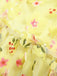 [Pre-sale] Yellow 3D Floral Puff Sleeves Swing Dress