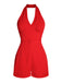 Red 1950s Pin-Up Girls Romper & Skirt