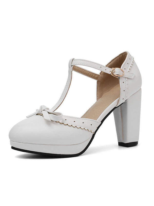 Retro Bow T-Strap High Heels Shoes – Retro Stage - Chic Vintage Dresses ...
