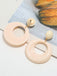 Retro Apricot Plastic Hoop Earrings