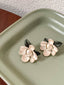 Retro Apricot Flower Stud Earrings