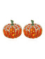 Orange 1950s Halloween Pumpkin Earring