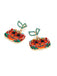 Orange 1950s Halloween Pumpkin Earring