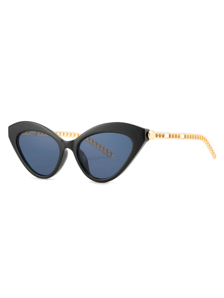 Vintage Alloy Temple Geometric Frame Sunglasses