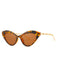 Vintage Alloy Temple Geometric Frame Sunglasses