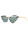 Vintage Alloy Temple Geometric Frame Sunglasses