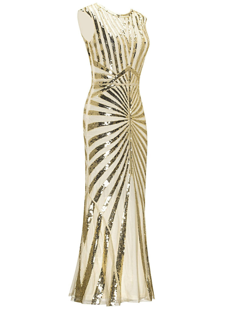 1920s Sequin Art Deco Maxi Dress – Retro Stage - Chic Vintage Dresses ...