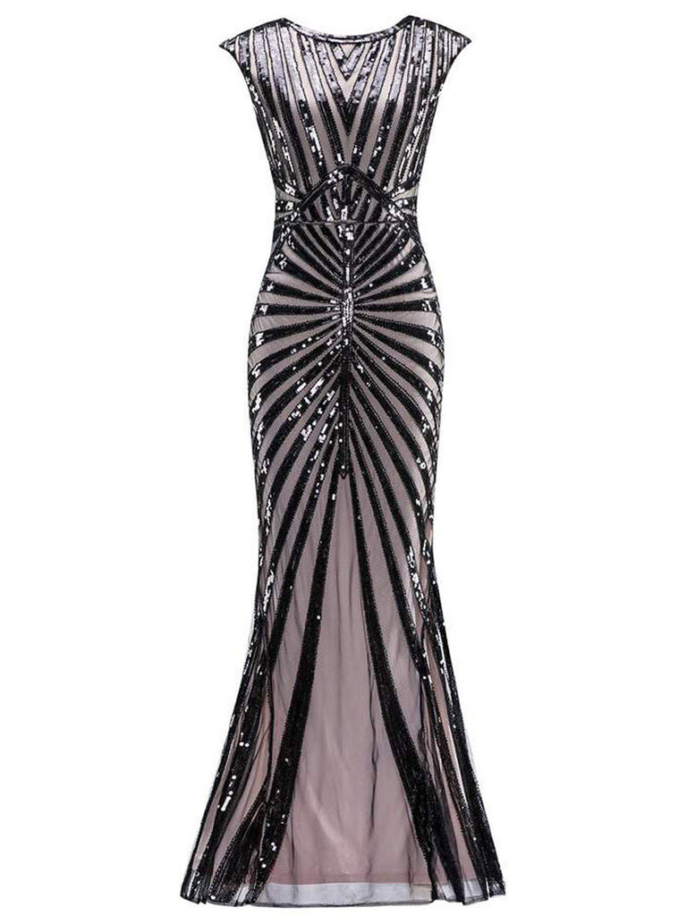 art deco maxi dress