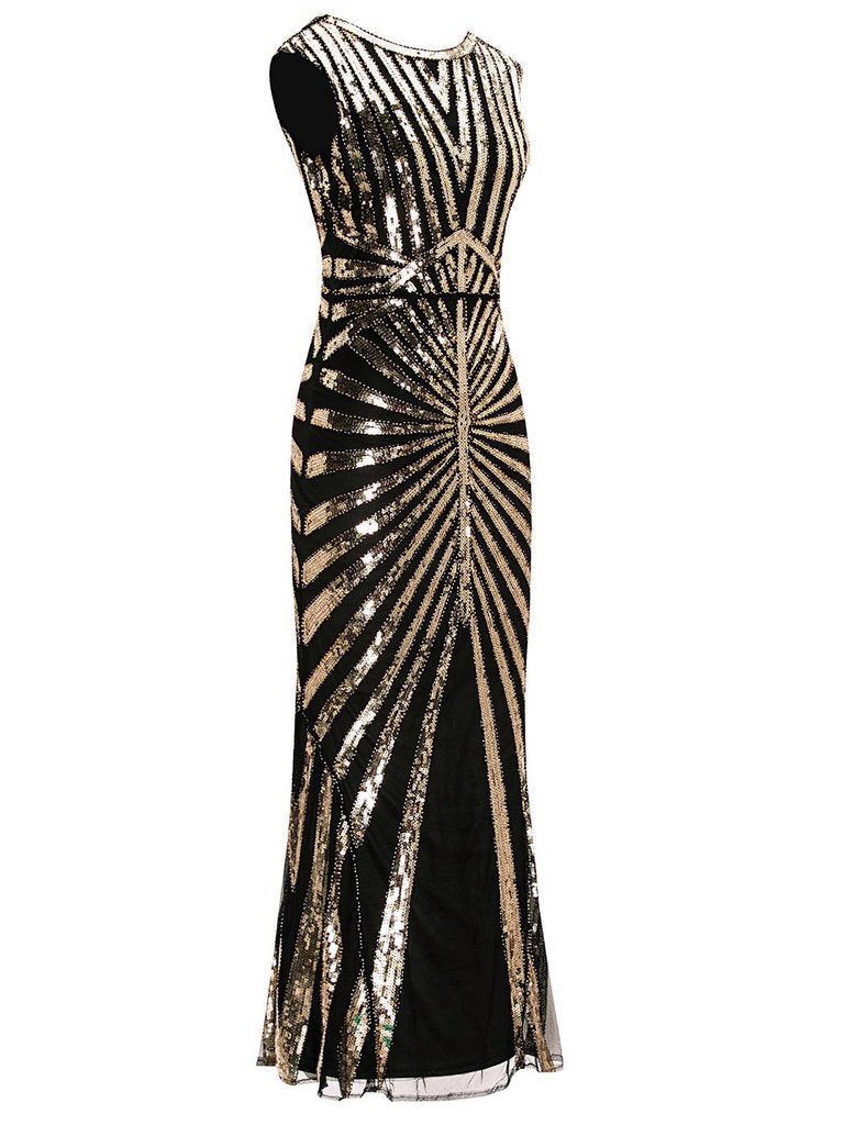 gold art deco dress