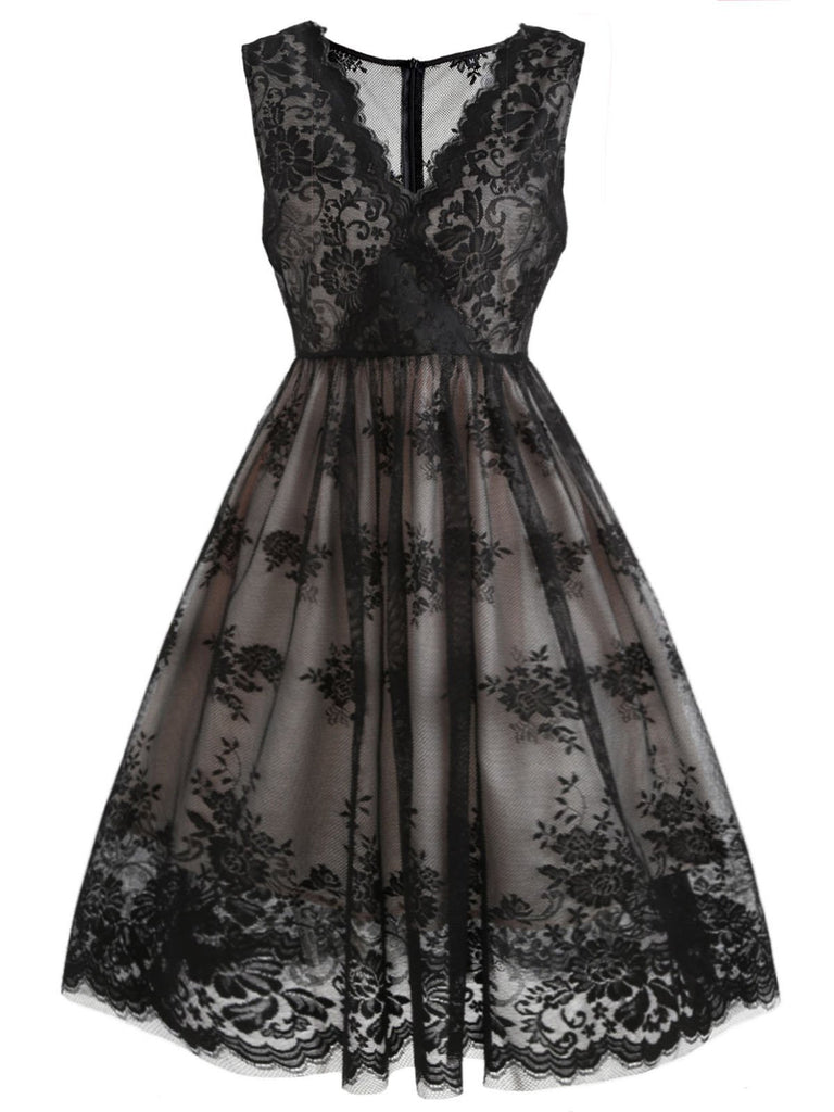 vintage black lace dress