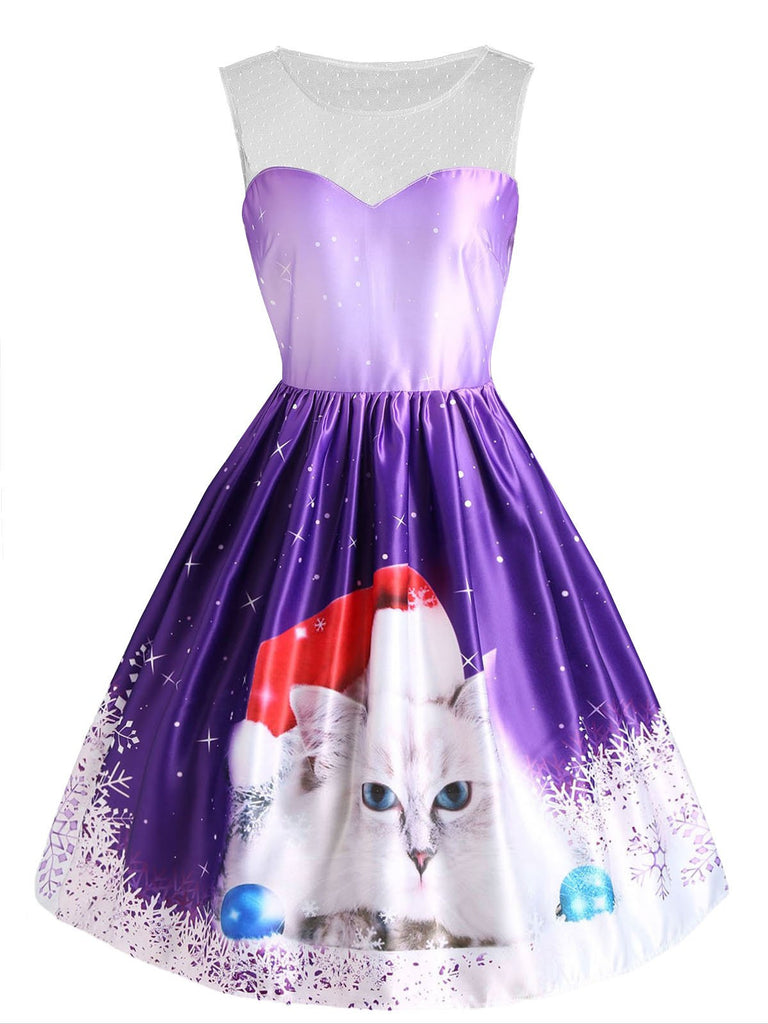 purple christmas dress