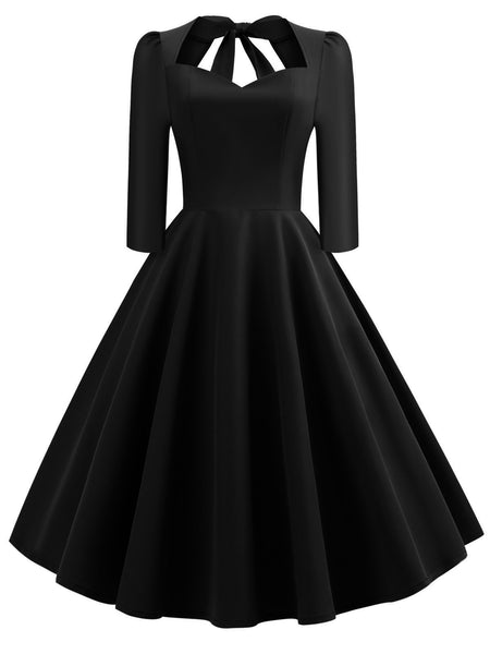 1950s Solid 3/4 Sleeve Dress – Retro Stage - Chic Vintage Dresses and ...