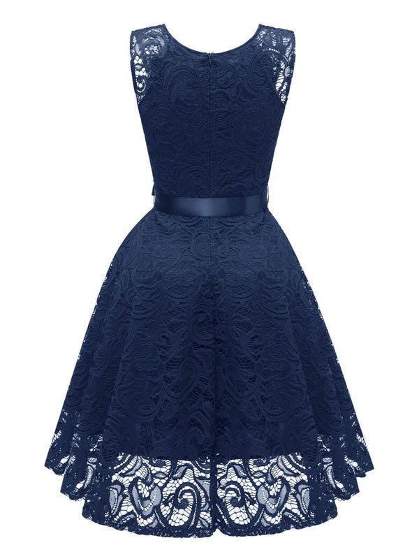 1950s Lace V Neck Bow Dress – Retro Stage - Chic Vintage Dresses and ...