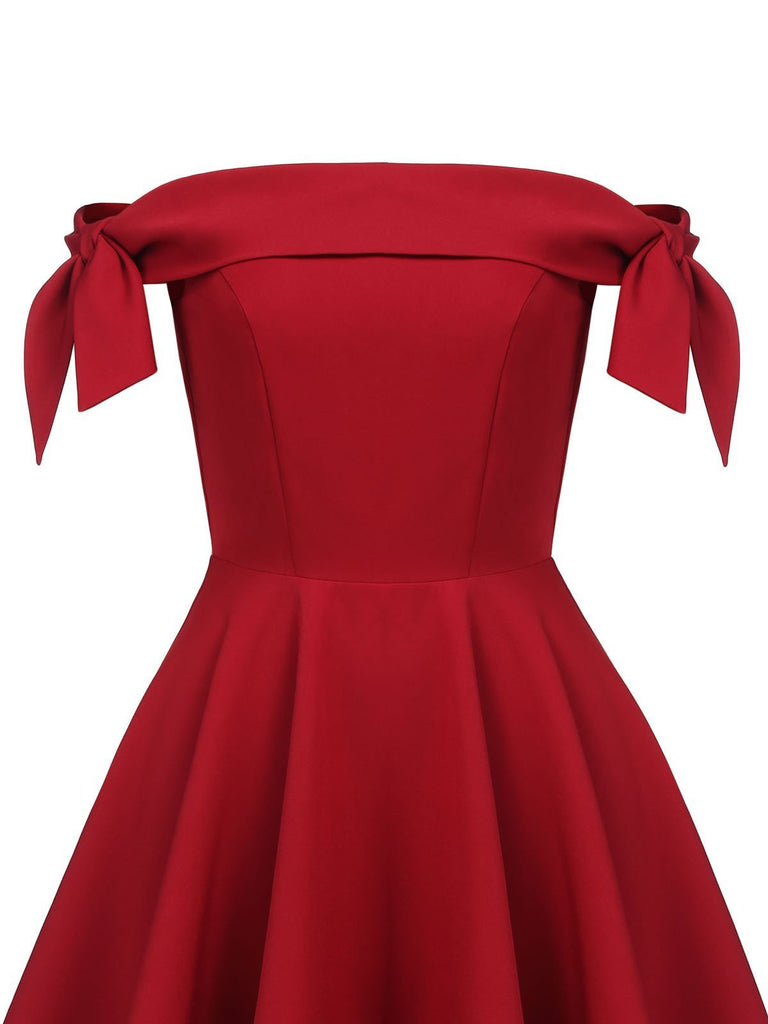 red dress with a bow