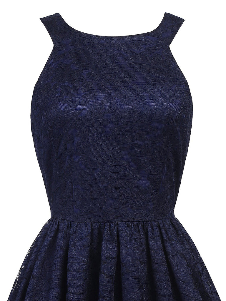 dark blue vintage dress