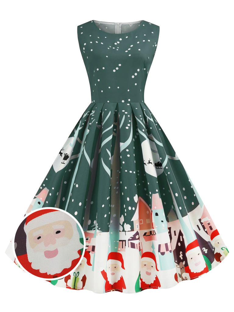 1950s Christmas Santa Swing Dress 