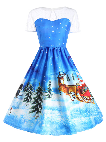 1950s Christmas Santa Swing Dress – Retro Stage - Chic Vintage Dresses ...