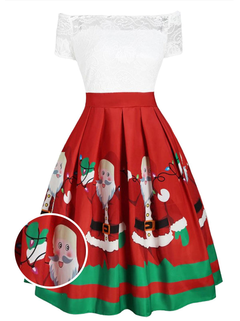 off shoulder christmas dress