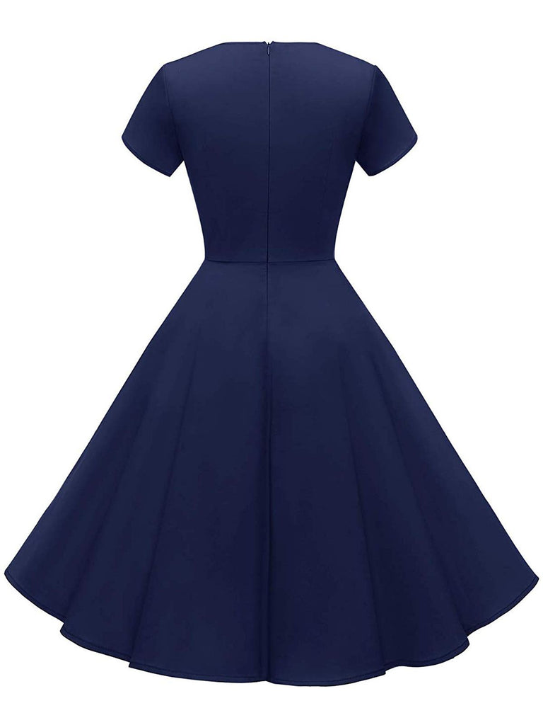 navy swing dresses