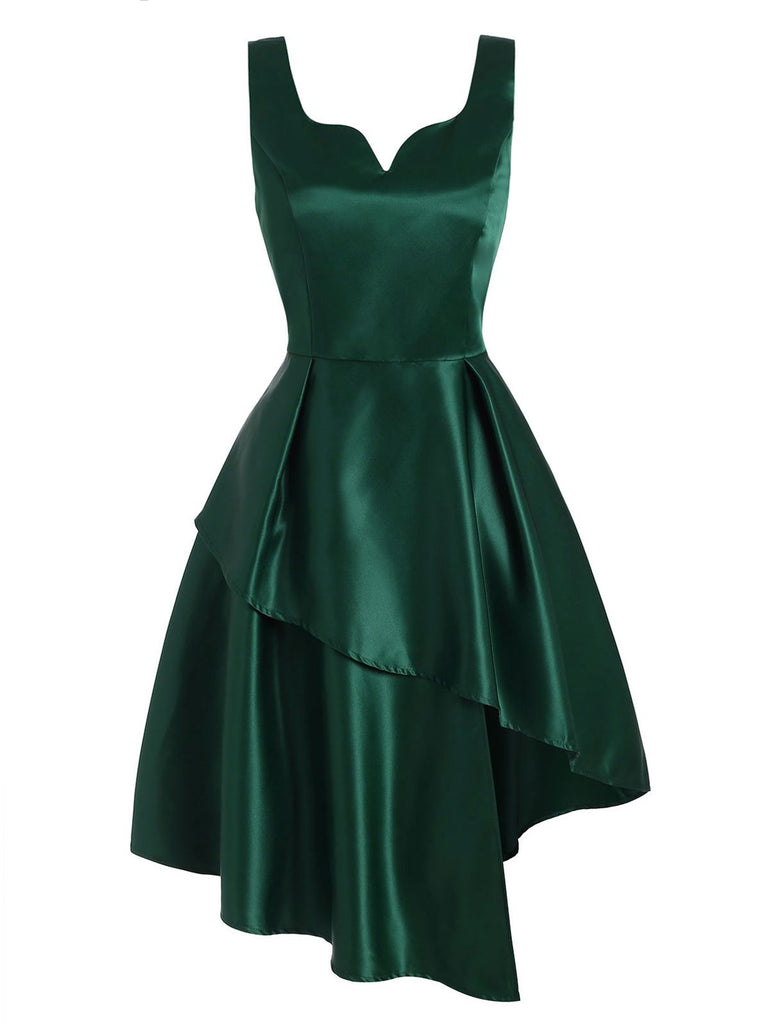 Dark Green 1950s Hi-Lo Swing Dress – Retro Stage - Chic Vintage Dresses and  Accessories