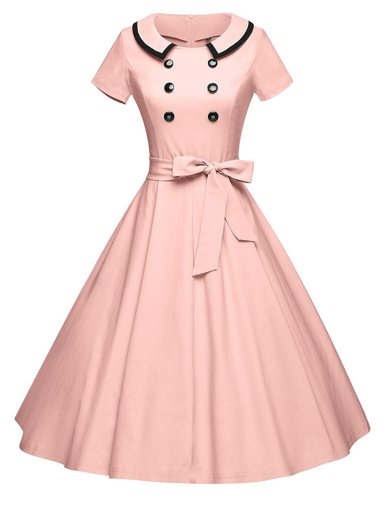 pink 1950s dress