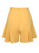 Yellow 1950s Ruffled Pockets Shorts