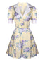 Yellow 1950s Floral Swing Romper