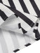 Black & White 1950s Stripes Suspender Skirt